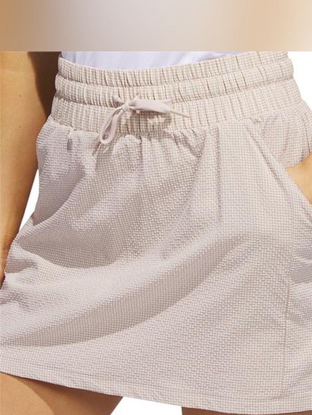 Adidas Drawstring Seersucker Skort | Size Small